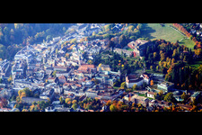 New castle above the baths in Baden-Baden in the state Baden-Wuerttemberg, Germany