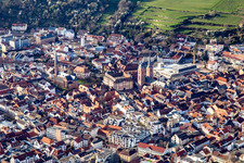 St. Mary's, Market Square and Collegiate Church in Neustadt an der Weinstraße in the state Rhineland-Palatinate, Germany
