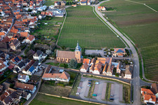 The wine house - Vinothek Meßmer, Ritterhof zur Rose at the Catholic parish church of the Visitation of Mary in Burrweiler in the state Rhineland-Palatinate, Germany