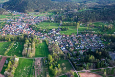 Bird's eye view of District Gossersweiler in Gossersweiler-Stein in the state Rhineland-Palatinate, Germany