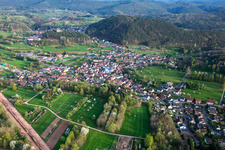 District Gossersweiler in Gossersweiler-Stein in the state Rhineland-Palatinate, Germany viewn from the air