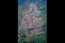Aerial view of Village view in the district Sulzbach in Gaggenau in the state Baden-Wurttemberg, Germany