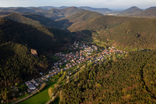 Aerial view of Under the Friedrichsfelsen in Lug in the state Rhineland-Palatinate, Germany