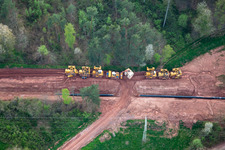 Corridor through the Palatinate Forest for the reconstruction of the 51 km section of the Trans-Europe Natural Gas Pipeline (TENP-III from the Netherlands to Switzerland) between Mittelbrunn and Klingenmünster in Schwanheim in the state Rhineland-Palatinate, Germany out of the air