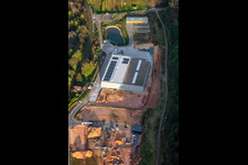 Aerial view of Neufeld industrial area in Wilgartswiesen in the state Rhineland-Palatinate, Germany