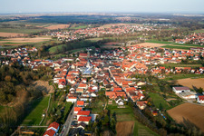 Village view in the district Ingenheim in Billigheim-Ingenheim in the state Rhineland-Palatinate, Germany