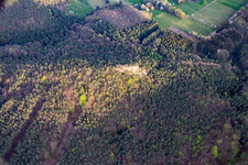 Aerial photograpy of Haselstein in Oberschlettenbach in the state Rhineland-Palatinate, Germany