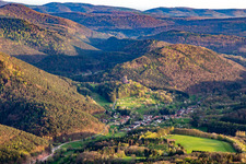 Berwartstein Castle from the north in Erlenbach bei Dahn in the state Rhineland-Palatinate, Germany