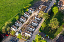 Palatinate Hospital for Psychiatry and Neurology "Landeck" with Department of General Psychiatry and Addiction Disorders – Clinic for Psychiatry, Psychosomatics and Psychotherapy, Clinic for Forensic Psychiatry, Clinic for Gerontopsychiatry, Psychosomatics and Psychotherapy, Clinic for Neurology, Clinic for Psychiatry, Psychosomatics and Psychotherapy, Clinic for Child and Adolescent Psychiatry, Psychosomatics and Psychotherapy as well as Institute Outpatient Clinic, Psychiatric Institute Outpatient Clinics – Clinic for Psychiatry, Psychosomatics and Psychotherapy in Klingenmünster in the state Rhineland-Palatinate, Germany seen from above