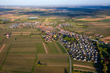 Aerial view of From the northwest in Insheim in the state Rhineland-Palatinate, Germany