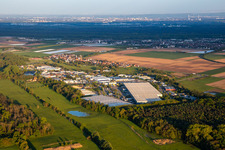 Horst industrial estate from the west in the district Minderslachen in Kandel in the state Rhineland-Palatinate, Germany