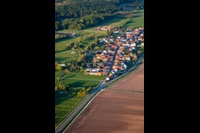 Brehmstr in the district Minderslachen in Kandel in the state Rhineland-Palatinate, Germany out of the air