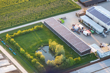 Farmer's Garden in Winden in the state Rhineland-Palatinate, Germany viewn from the air