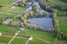 Fisherman's hut Reinheim at the European Cultural Park Bliesbruck-Reinheim in the district Reinheim in Gersheim in the state Saarland, Germany