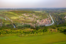 Aerial view of From the south in Wittring in the state Moselle, France