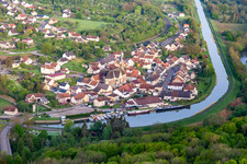 Aerial photograpy of From the south in Wittring in the state Moselle, France