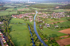 Ecluse N°21 on the Canal des Houillères de la Sarre from the northeast in Herbitzheim in the state Bas-Rhin, France
