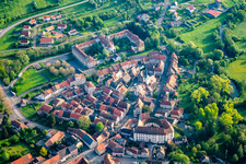Old town with Château de Fénétrange in Fénétrange in the state Moselle, France