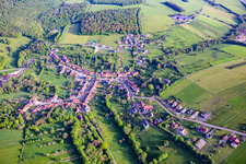 Aerial view of Burbach in the state Bas-Rhin, France