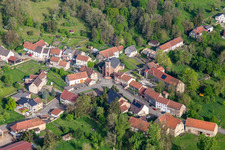 Aerial view of Guising in Bettviller in the state Moselle, France