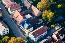 Oblique view of Long Street in the district Schluttenbach in Ettlingen in the state Baden-Wuerttemberg, Germany