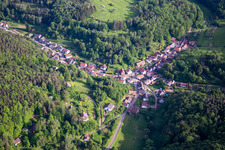 Aerial view of Dimbach in the state Rhineland-Palatinate, Germany