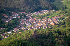 From the south in Wilgartswiesen in the state Rhineland-Palatinate, Germany