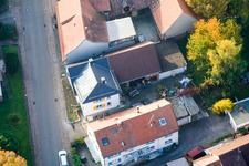 Long Street in the district Schluttenbach in Ettlingen in the state Baden-Wuerttemberg, Germany out of the air