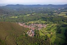 Aerial photograpy of Wernersberg in the state Rhineland-Palatinate, Germany