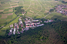 Bird's eye view of Pfalzklinik Landeck in Klingenmünster in the state Rhineland-Palatinate, Germany