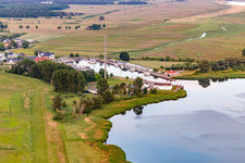 Aerial photograpy of Stralsund Waterways and Shipping Office / Base Karlshagen at the Yacht and Fishing Port Karlshagen in Karlshagen in the state Mecklenburg-Western Pomerania, Germany