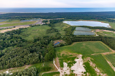 DGP Deponiegesellschaft mbH Peenemünde with sewage field and Kölpiensee in Peenemünde in the state Mecklenburg-Western Pomerania, Germany