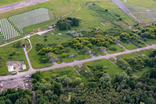 Buried hangars at Peenemünde Airport in Peenemünde in the state Mecklenburg-Western Pomerania, Germany
