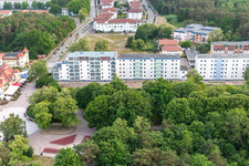 Beach forecourt with open-air stage in Karlshagen in the state Mecklenburg-Western Pomerania, Germany