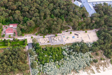 Adventure playground and sculpture park in the recreation park Trassenheide in Trassenheide in the state Mecklenburg-Western Pomerania, Germany