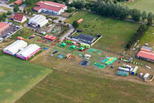 Hüpfburgenland Maus - the air is out in the evening in Ückeritz in the state Mecklenburg-Western Pomerania, Germany