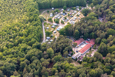 Aerial view of Campsite in Ückeritz in the state Mecklenburg-Western Pomerania, Germany