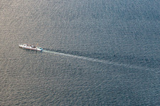 Ferry in the Baltic Sea in Ückeritz in the state Mecklenburg-Western Pomerania, Germany