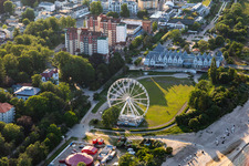 Aerial view of Ferris wheel Heringsdorf in Heringsdorf in the state Mecklenburg-Western Pomerania, Germany