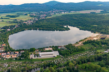 Olbersdorfer See from the north in Olbersdorf in the state Saxony, Germany