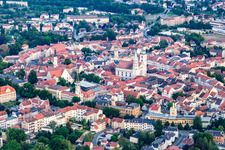 Historic old town with St. John's Church in Zittau in the state Saxony, Germany