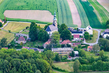 Aerial photograpy of Church Wittgendorf in the district Wittgendorf in Zittau in the state Saxony, Germany