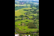 Meandering Lusatian Neisse in Ostritz in the state Saxony, Germany