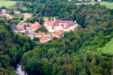 Aerial photograpy of Nunnery St. Marienthal in the district Marienthal in Ostritz in the state Saxony, Germany