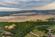 Opencast brown coal mine "PGE Górnictwo i Energetyka Konwencjonalna Oddział Kopalnia Węgla Brunatnego Turów" from the northwest in Bogatynia in the state Lower Silesia, Poland