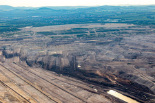 Opencast brown coal mine "PGE Górnictwo i Energetyka Konwencjonalna Oddział Kopalnia Węgla Brunatnego Turów in the district Rybarzowice in Opolno-Zdrój in the state Lower Silesia, Poland