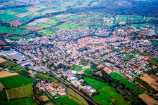 Town View of the streets and houses of the residential areas in the district Mingolsheim in Bad Schoenborn in the state Baden-Wurttemberg