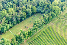 Aerial view of Palatina Archers' Club Grounds in Insheim in the state Rhineland-Palatinate, Germany