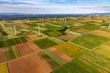 Offenbach wind farm in Bellheim in the state Rhineland-Palatinate, Germany