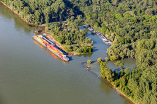 Marina on the Leimersheimer Altrhein in Leimersheim in the state Rhineland-Palatinate, Germany